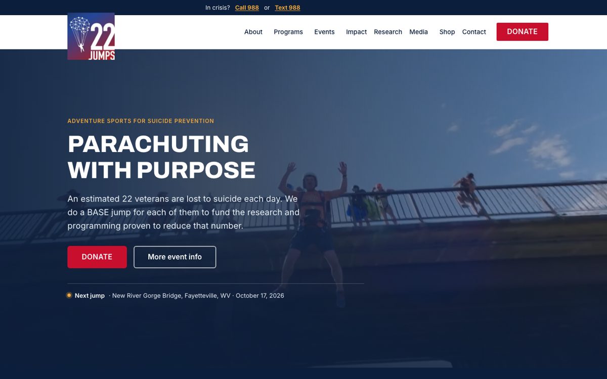 22 Jumps homepage